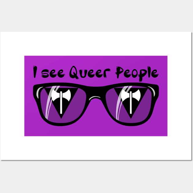 Lesbian Pride Sunglasses - Queer People Wall Art by Blood Moon Design